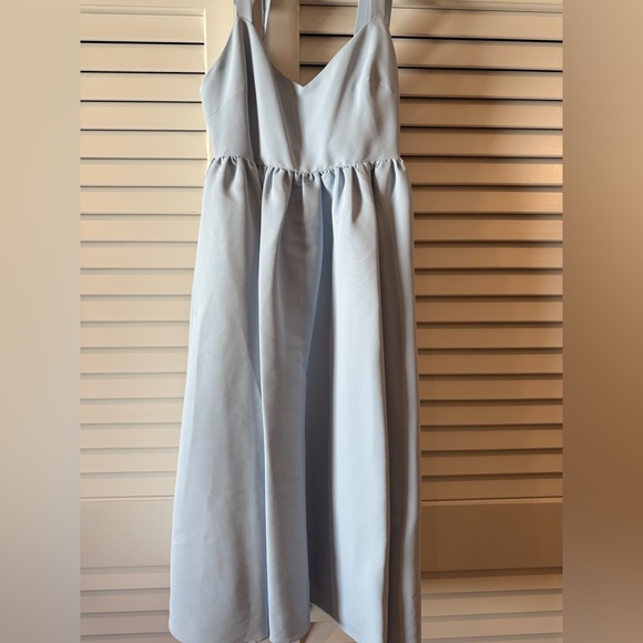 BHLDN Elanor Taffeta Midi Dress In Blue - Picture 3 of 9